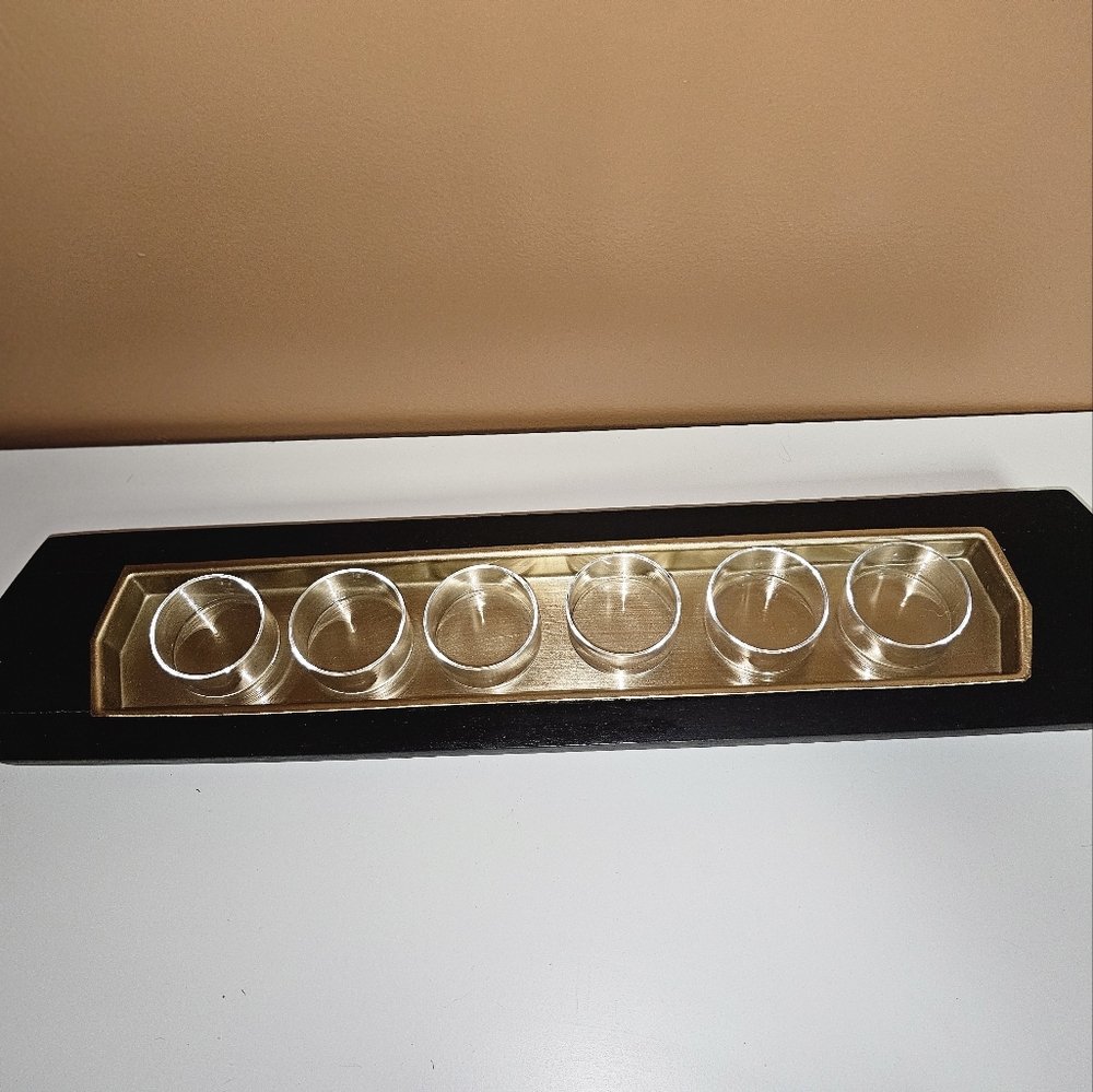 Gold and Black Candle Holder